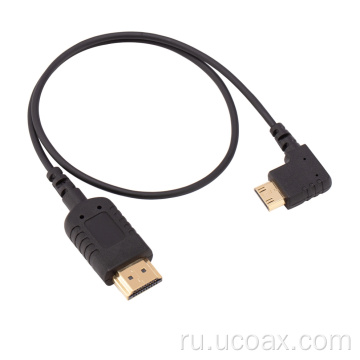 Mini HDMI до HDMI кабельного угла конструкции